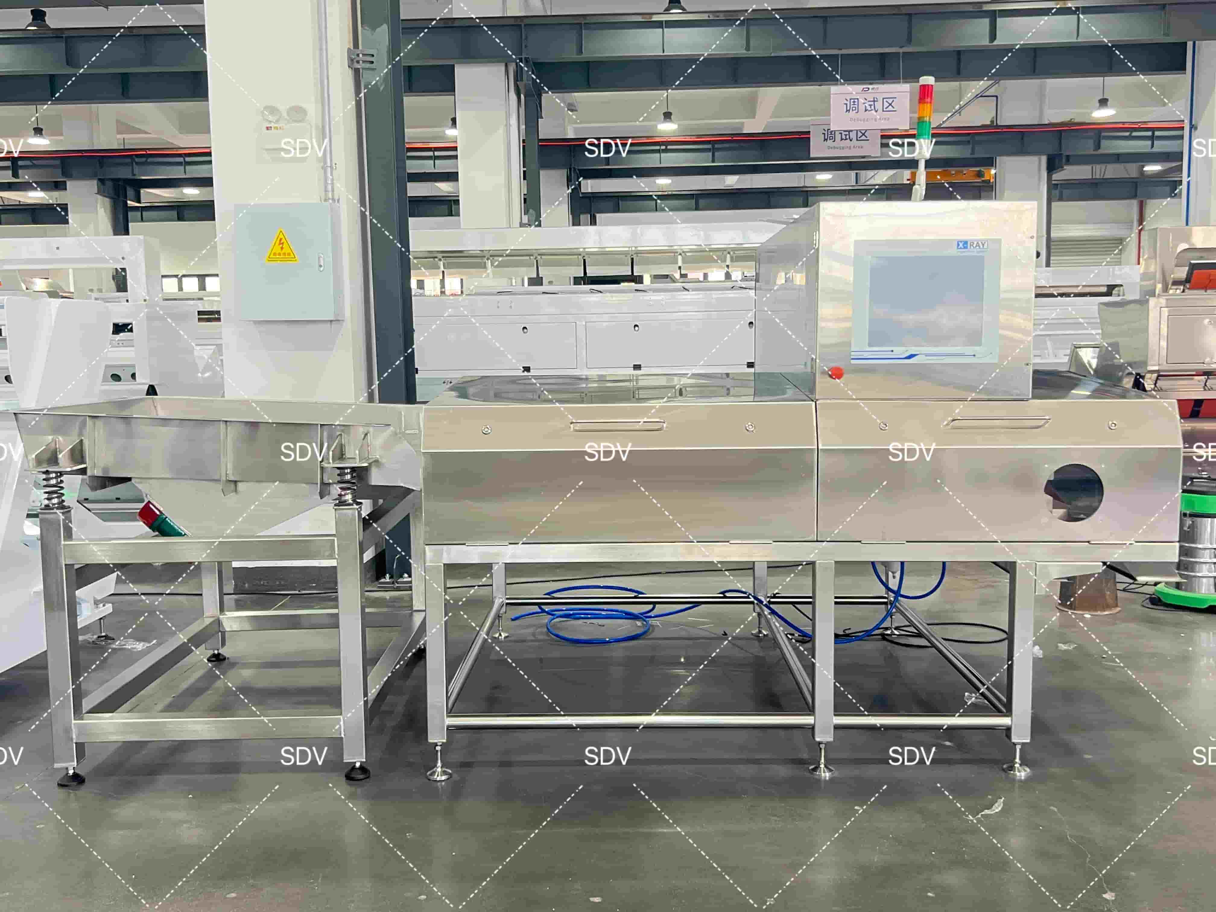 SDV Expands Product Line with New 1200mm  belt  width  AI functional  bulk product X Ray detector for Food  Safety